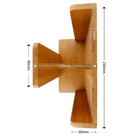 Distributore di bicchieri e Coperchio di Bambù 23x12x30cm (1 Pezzo)