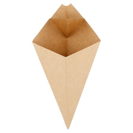 Cono di Carta Marrone 19,5cm 100g (500 Pezzi)