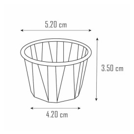 Contenitori di Carta Plisato Kraft di 60ml (5000 Pezzi)