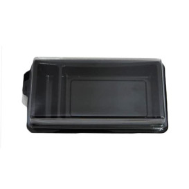 Imballaggi e Coperchio Sushi PLA Nero 13,0x18,0 cm (100 Pezzi)