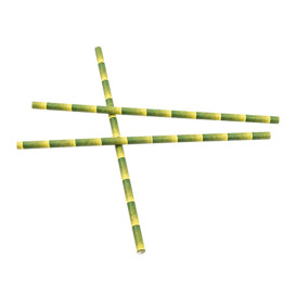 Cannuccia Dritta di Carta bamboo Ø6mm 21cm (250 Pezzi)