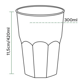 Bicchiere Plastica "Frost" Arancione PP 420ml (420 Pezzi)