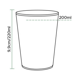 Bicchiere di Plastica PP Bianco 220ml (100 Pezzi)
