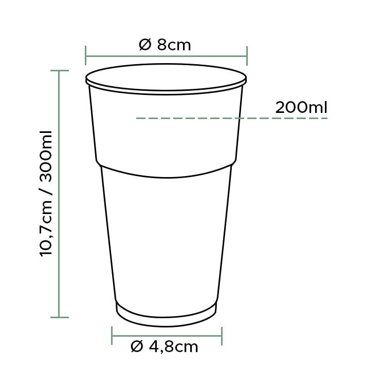 bicchieri di plastica PP