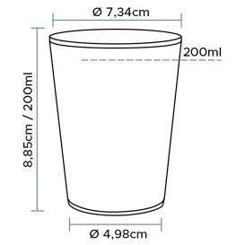 Bicchiere di Plastica PP Trasp. 240ml Ø7,34cm (2.000 Pezzi)