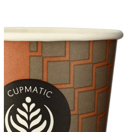 Bicchiere di Carta Eco Cupmatic 9Oz/280ml Ø8,0cm (1.000 Pezzi)