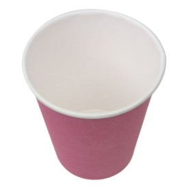 Bicchiere di Carta Senza Plastica 9 Oz/250ml Colorati Rosa Ø8,0cm (300  Pezzi)