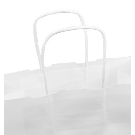 Buste Shopper in Carta Bianca 100g/m² 25+13x33cm (200 Pezzi)