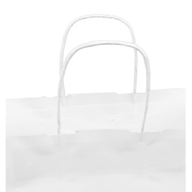 Buste Shopper in Carta Bianca 100g/m² 32+12x41cm (200 Pezzi)