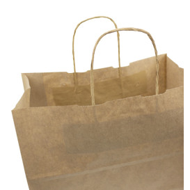 Buste Shopper in Carta Marrone 80g/m² 30+18x29cm (25 Pezzi)