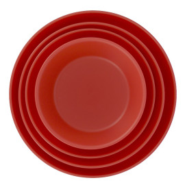 Piatto Riutilizzabile Durable PP Minerale Rosso Ø23,5cm (6 Pezzi)