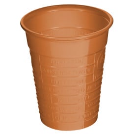 Bicchiere di Plastica PS Arancione 200ml Ø7cm (50 Pezzi)