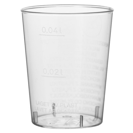 Bicchiere in Plastica Trasparente PS Cristal 40ml (50 Pezzi)