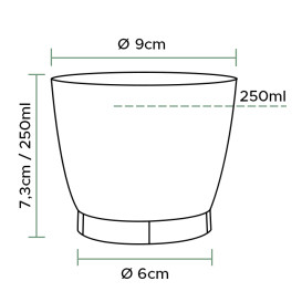 Bicchiere di Plastica Cool Cup PS 250 ml (25 Pezzi)