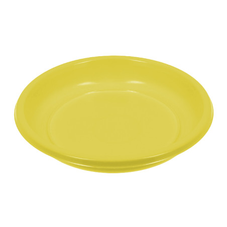 Piatto Fondo Riutilizzabile Economico PS Giallo Ø20,5cm (25 Pezzi)