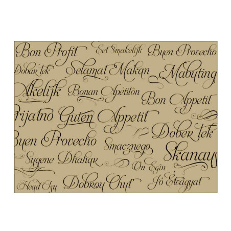 Tovaglietta di Carta 30x40cm Kraft "Buon Appetito" 40g (1.000 Pezzi)