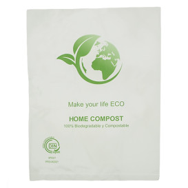 Sacchetti Plastica Bio Home Compost 35x48cm 17,5µm (100 Pezzi)