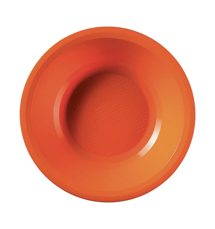 Piatto di Plastica Fondo Arancione Round PP Ø195mm (600 Pezzi)