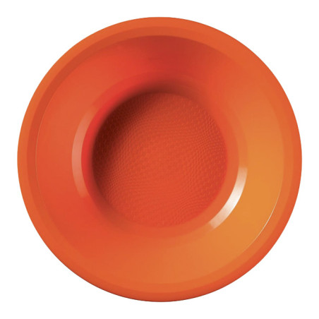 Piatto Duro Riutilizzabile Fondo Arancione "Round" PP Ø19,5cm (600 Pezzi)