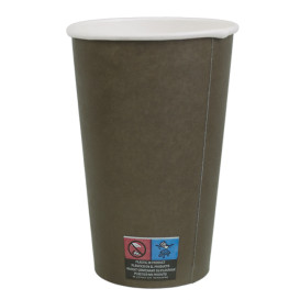 Bicchiere di Carta 16Oz/480ml Marrone Ø9,0cm (1.000 Pezzi)