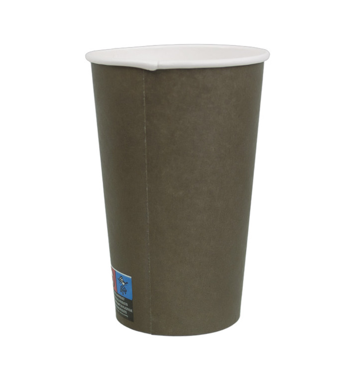 Bicchiere di Carta 16Oz/480ml Marrone Ø9,0cm (1.000 Pezzi)