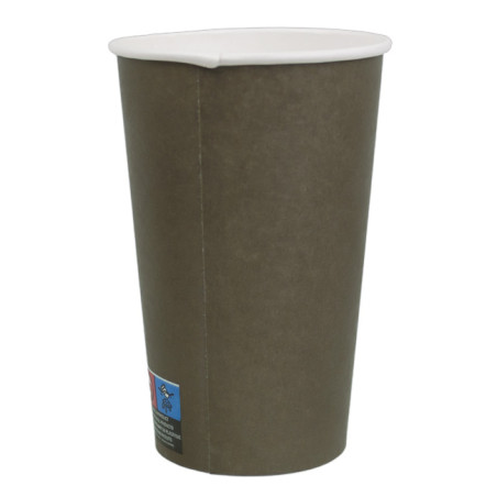 Bicchiere di Carta 16Oz/480ml Marrone Ø9,0cm (1.000 Pezzi)