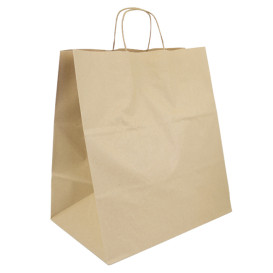 Buste Shopper in Carta Kraft 120g/m² 36+24x39cm (50 Pezzi)