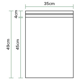 Sacchetti di Polipropilene CPP Piega Adesivo 35x45cm G160 (100 Pezzi)