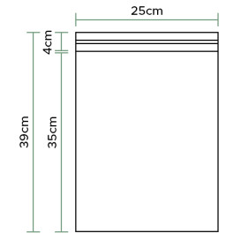 Sacchetti di Polipropilene CPP Piega Adesivo 25x35cm G160 (1000 Pezzi)