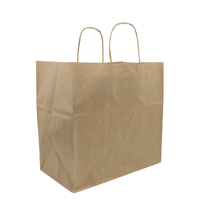 Buste Shopper in Carta Marrone 80g/m² 30+18x29cm (25 Pezzi)