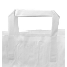 Buste Shopper in Carta Bianca 70g/m² 26+18x26cm (250 Pezzi)