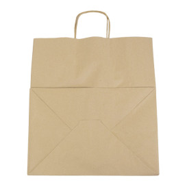 Buste Shopper in Carta Kraft 120g/m² 36+24x39cm (50 Pezzi)