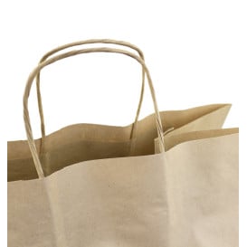 Buste Shopper in Carta Kraft 120g/m² 36+24x39cm (50 Pezzi)