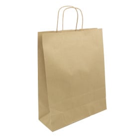 Buste Shopper in Carta 100g/m² 32+12x40cm (250 Pezzi)