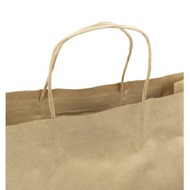 Buste Shopper in Carta Hawanna 100g/m² 32+12x41cm (50 Pezzi)