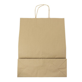 Buste Shopper in Carta Hawanna 100g/m² 32+12x41cm (200 Pezzi)