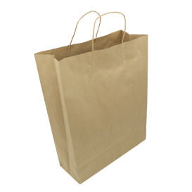 Buste Shopper in Carta Hawanna 100g/m² 32+12x41cm (200 Pezzi)