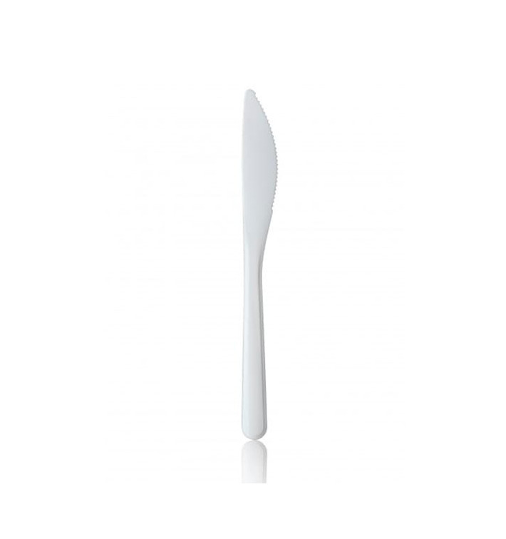 Coltello di Plastica Premium Bianco 185 mm 