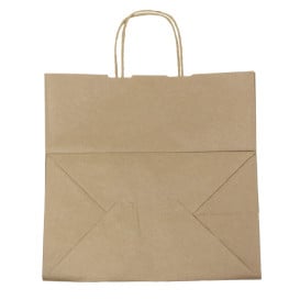 Buste Shopper in Carta Marrone 80g/m² 30+18x29cm (25 Pezzi)