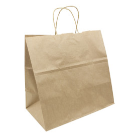 Buste Shopper in Carta Marrone 80g/m² 30+18x29cm (25 Pezzi)