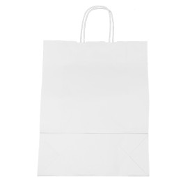 Buste Shopper in Carta Bianca 100g/m² 32+12x41cm (200 Pezzi)