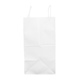 Buste Shopper in Carta Bianca 100g/m² 35+18x34cm (25 Pezzi)