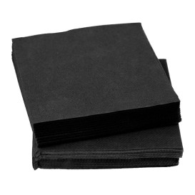 Tovagliolo di Carta micro-point Nero 20x20cm (2400 Pezzi)