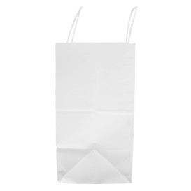 Buste Shopper in Carta Bianca 100g/m² 27+14x26cm (25 Pezzi)