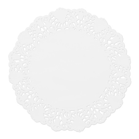 Centrino di Carta Traforato Bianco Ø14 cm (250 Pezzi)