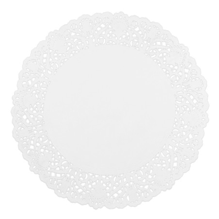 Centrino di Carta Traforato Bianco Ø24cm (250 Pezzi)