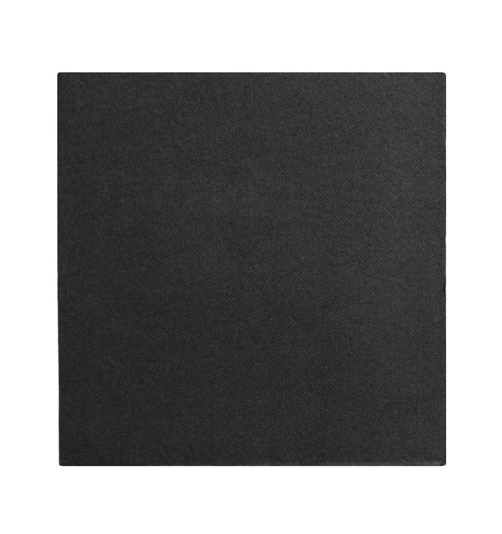 Tovagliolo di Carta Nero 2V Punta-Punta 33x33cm (1.200 Pezzi)