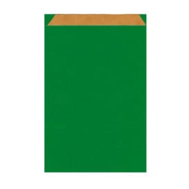 Sacchetto di Carta Kraft Verde 12+5x18cm 