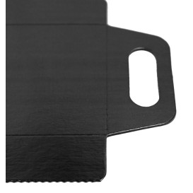 Vassoio Cartone Rettangolo Nero Manici 32x7,5 cm (100 Pezzi)