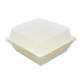 Coperchio in PET Contenitore 480ml 14,3x12,3x3,3cm (144 Pezzi)